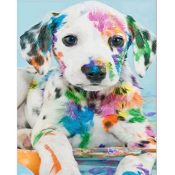 Mały kolorowy piesek Diamond Painting