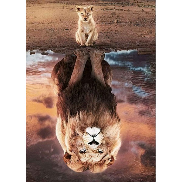 Małe lwiątko Diamond Painting