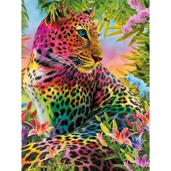 Kolorowy tygrys Diamond Painting