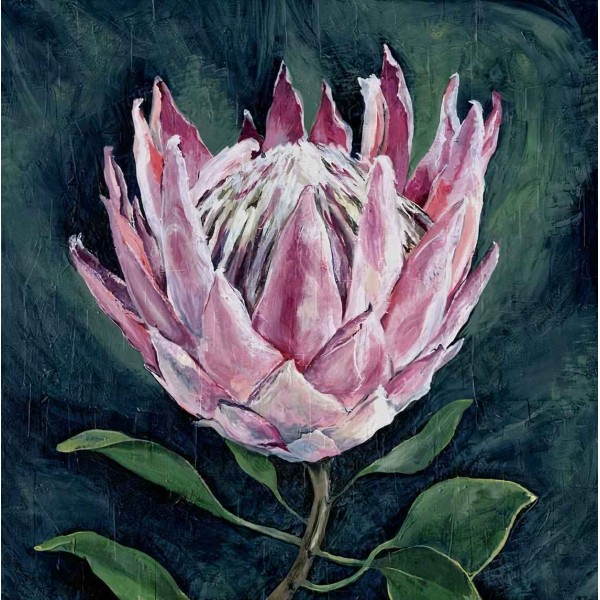 Różowy kwiat Diamond Painting